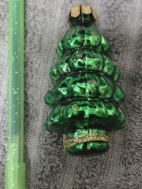 Vintage Thomas Pacconi Blown Glass Christmas Tree Ornament
